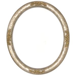 Closeout Oval Frame Silver with Gold Roses - 20" x 24"
